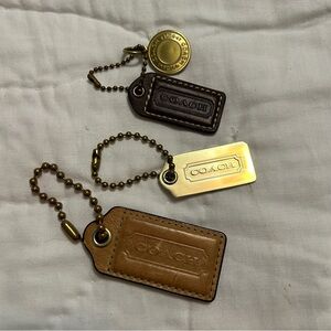 Coach hangtags and medallion lot! Bag purse tags keychains come with ball chains